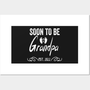 Soon to be Grandpa Est 2022, Funny pregnant design for a new baby to all family Posters and Art